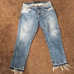 J Brand “Santiago” ankle cropped denim